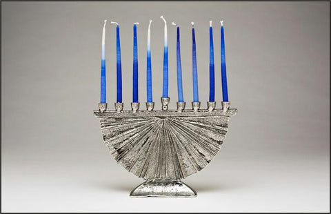 Metal Menorahs - Fan Menorah