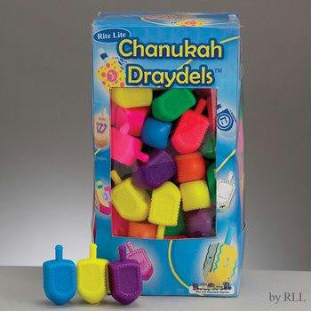 Aluminum,Wooden,Plastic and Toy Dreidels - Chanukah Draydels Medium Size Assorted Colors