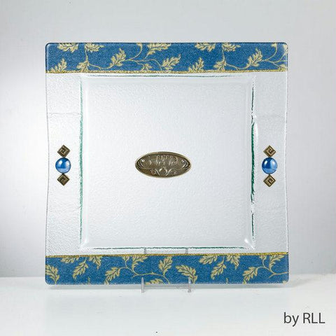 Glass Matzah Trays and Matzah Holders - Royal Glass Matzah Tray