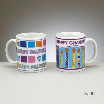 Serveware - Porcelain Chanukah Mugs - 2 Assorted Styles