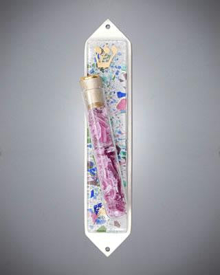 Limited Edition Artist Signature Series Mezuzahs - Fiesta Mezuzah with tube for shards
