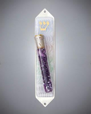 Limited Edition Artist Signature Series Mezuzahs - Sands Pastel Mezuzah with tube for shards