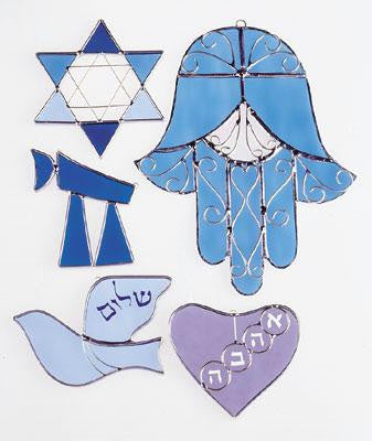 Hamsa &amp; Jewish Blessings - Suncatchers - 2 star Of David