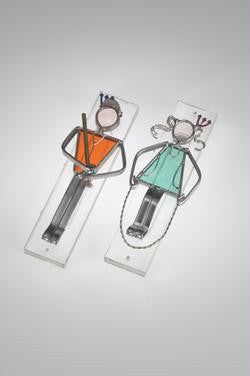 Handmade Glass &amp; Stained Glass Mezuzahs - Sports Mezuzot - Kids VI Jump Rope