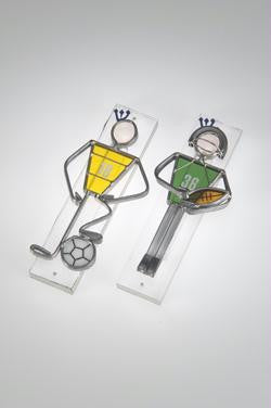 Handmade Glass &amp; Stained Glass Mezuzahs - Sports Mezuzot - Kids VI Female