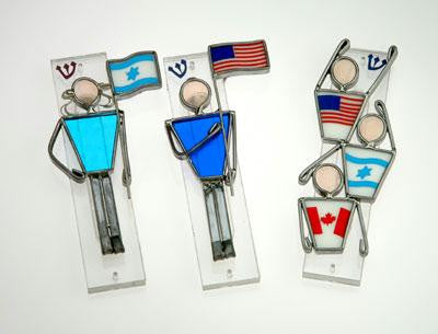 Childern Mezuzahs - Flags Kids Mezuzah Female Israeli Flag