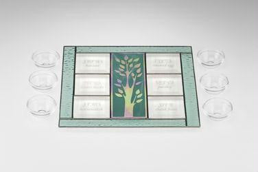 Glass Seder Plates - Tree of Life I Seder Plate