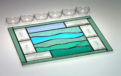 Glass Seder Plates - The Crossing Seder Plate