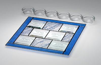 Glass Seder Plates - Spring Seder Plate III