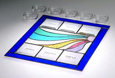 Glass Seder Plates - Miriam Seder Plate