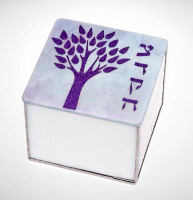 Judaic Themes - Tree of Life Glass Tzedakah Box