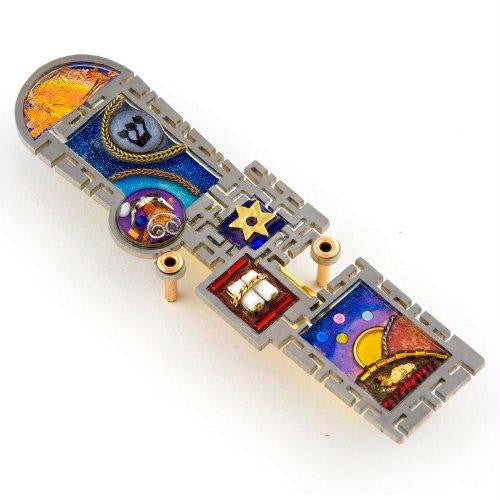 Metal Mezuzahs - Shabbat Sunset Mezuzah