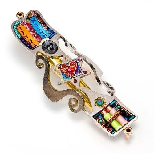 Metal Mezuzahs - Ten Commandments Mezuzah