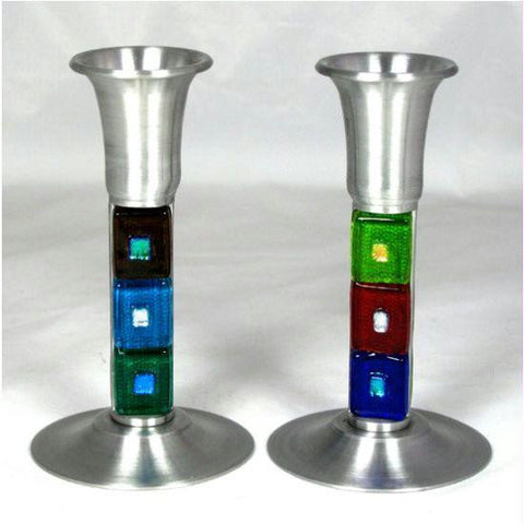 Glass Candlesticks - Twelve Tribes Candle Holders