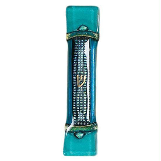 Handmade Glass &amp; Stained Glass Mezuzahs - Small Diamonds Mezuzah