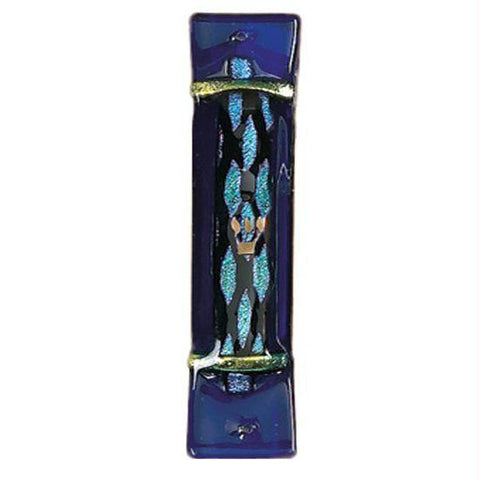 Handmade Glass &amp; Stained Glass Mezuzahs - Flame Mezuzah