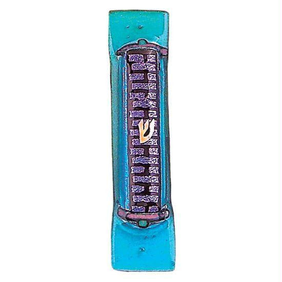 Handmade Glass &amp; Stained Glass Mezuzahs - Bricks Mezuzah