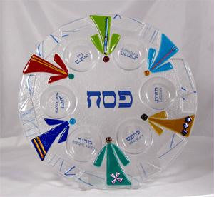 Glass Seder Plates - Miriam Seder Plate by Tamara Baskin