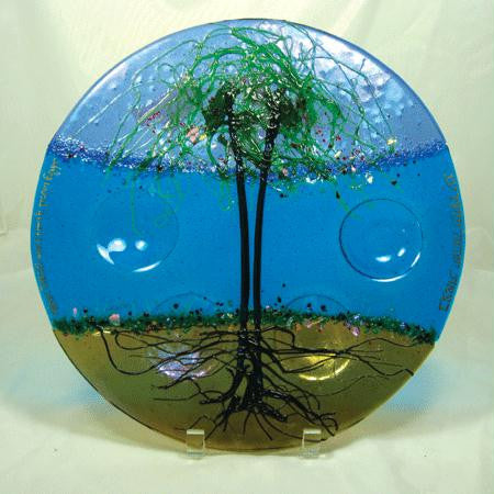 Glass Seder Plates - Tree of Life Seder Plate by Tamara Baskin