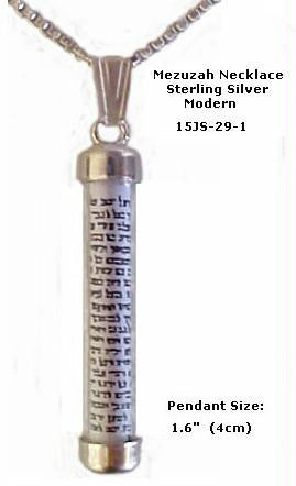 Pendants &amp; Amulets - Silver Mezuzah Scroll Necklace