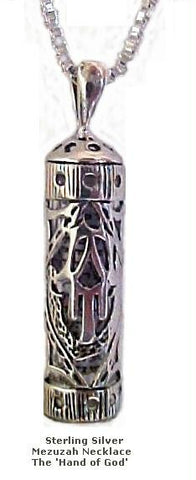 Pendants &amp; Amulets - Mezuzah with the Hand of G-d